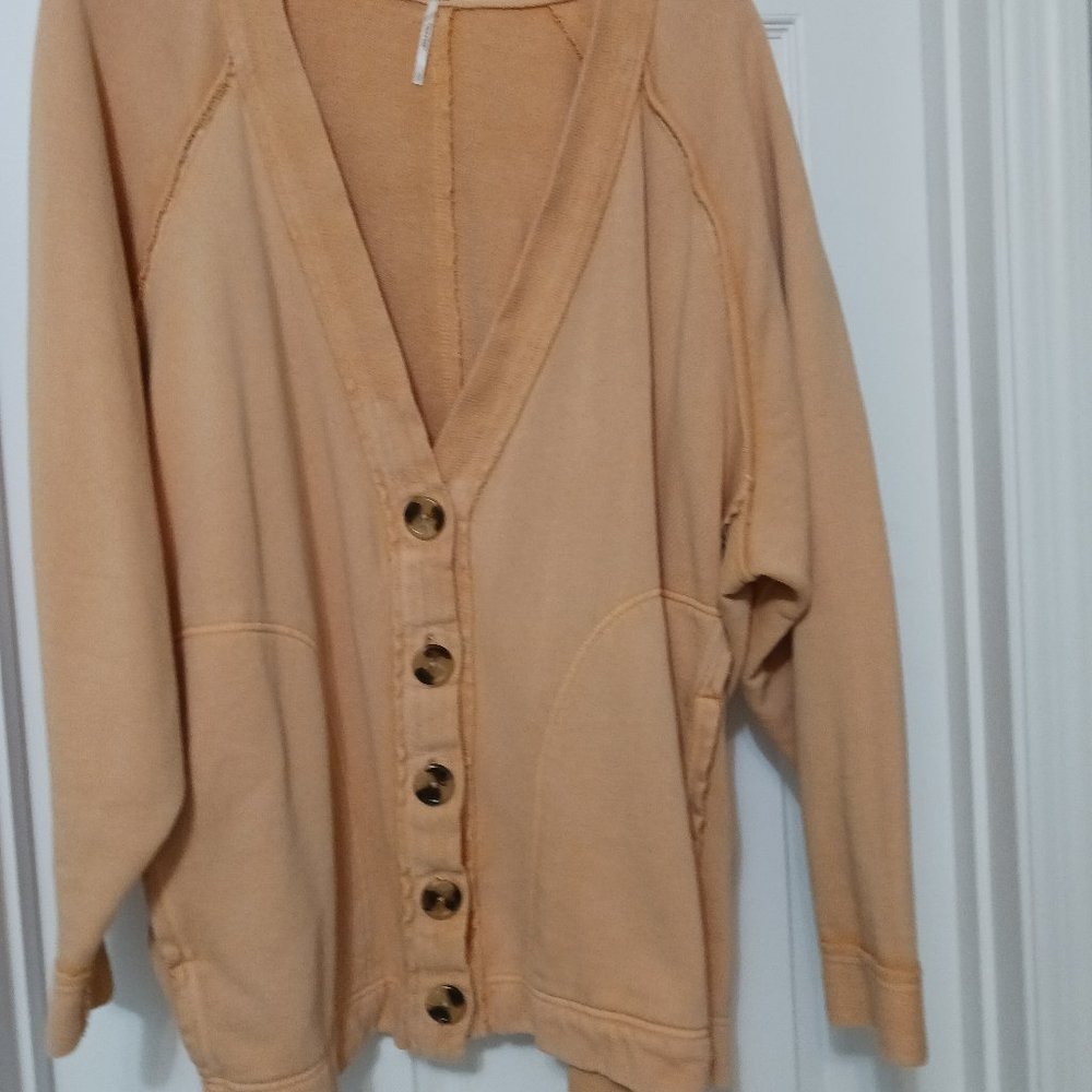 Free People button up sweat jacket